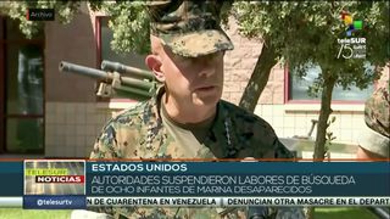 Suspende ejército de EE.UU. búsqueda de 8 marines desaparecidos