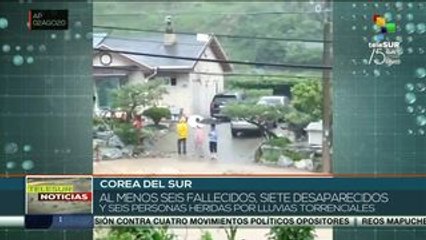 Lluvias torrenciales provocan estragos en Corea del Sur