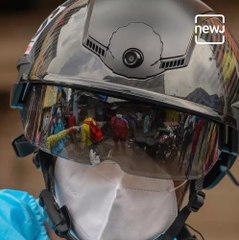 Watch How 'Smart Helmet' Helps Mass Covid Temperature Checking In Mumbai
