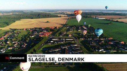 Compétition de montgolfières au Danemark