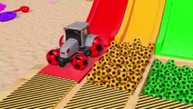 Learn Colors with Street Vehicle and Flying Toy Car in Magic Slide Pool Pretend Play for Kids