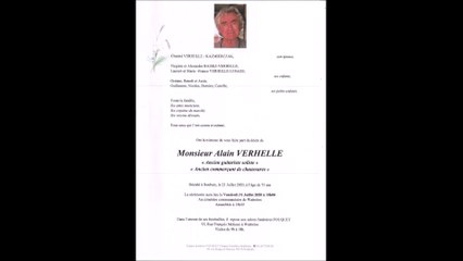 enterrement d'Alain Verhelle guitariste soliste