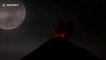 Guatemala's 'Fuego' volcano erupts under a full moon