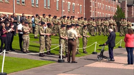 Captain Sir Tom visits Army Foundation College