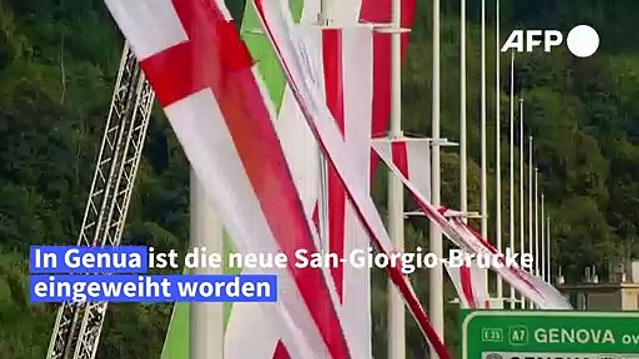Zwei Jahre nach Einsturz: Neue Brücke in Genua eingeweiht