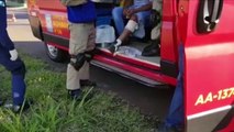 Homem fica ferido após colisão entre motos no Bairro Brasmadeira