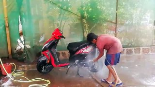 How washing scooter | bike | motorbike? You never saw it before!