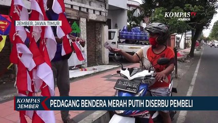 Pedagang Atribut dan Bendera Merah Putih Meraup Untung