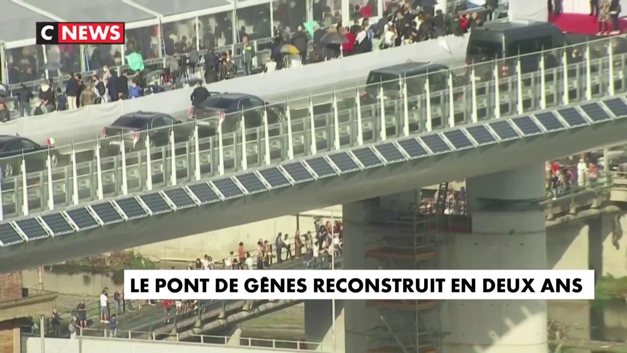 Le nouveau pont de Gênes inauguré, deux ans après son effondrement