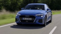 The new Audi A3 Sedan in Turbo blue Driving Video