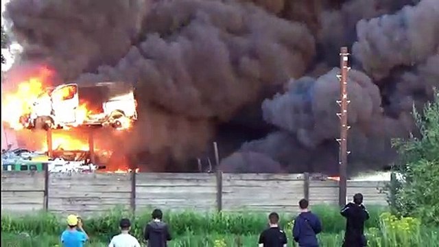 Daventry scrapyard fire, August 2020 — one of nearly 5,000 calls answered by Northants firefighters in 20/21