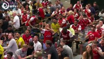 Arsenal fans celebrate 2-1 FA Cup victory over Chelsea