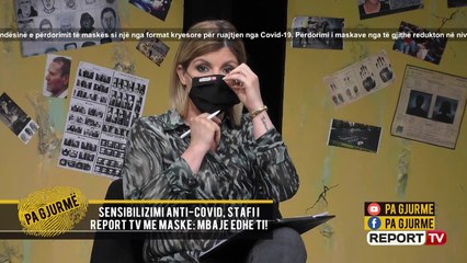 Mesazhi i moderatores së emisionit Pa Gjurmë për nismën e Report TV për mbajtjen e maskave