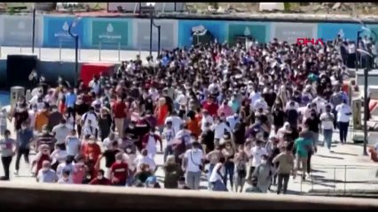 Bayramdan geriye kalan şaşkınlık yaratan ''vapur koşusu'' görüntüsü