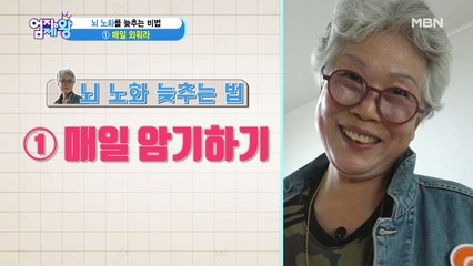 ※!특보!※ 뇌 노화를 늦추는 방법-?!