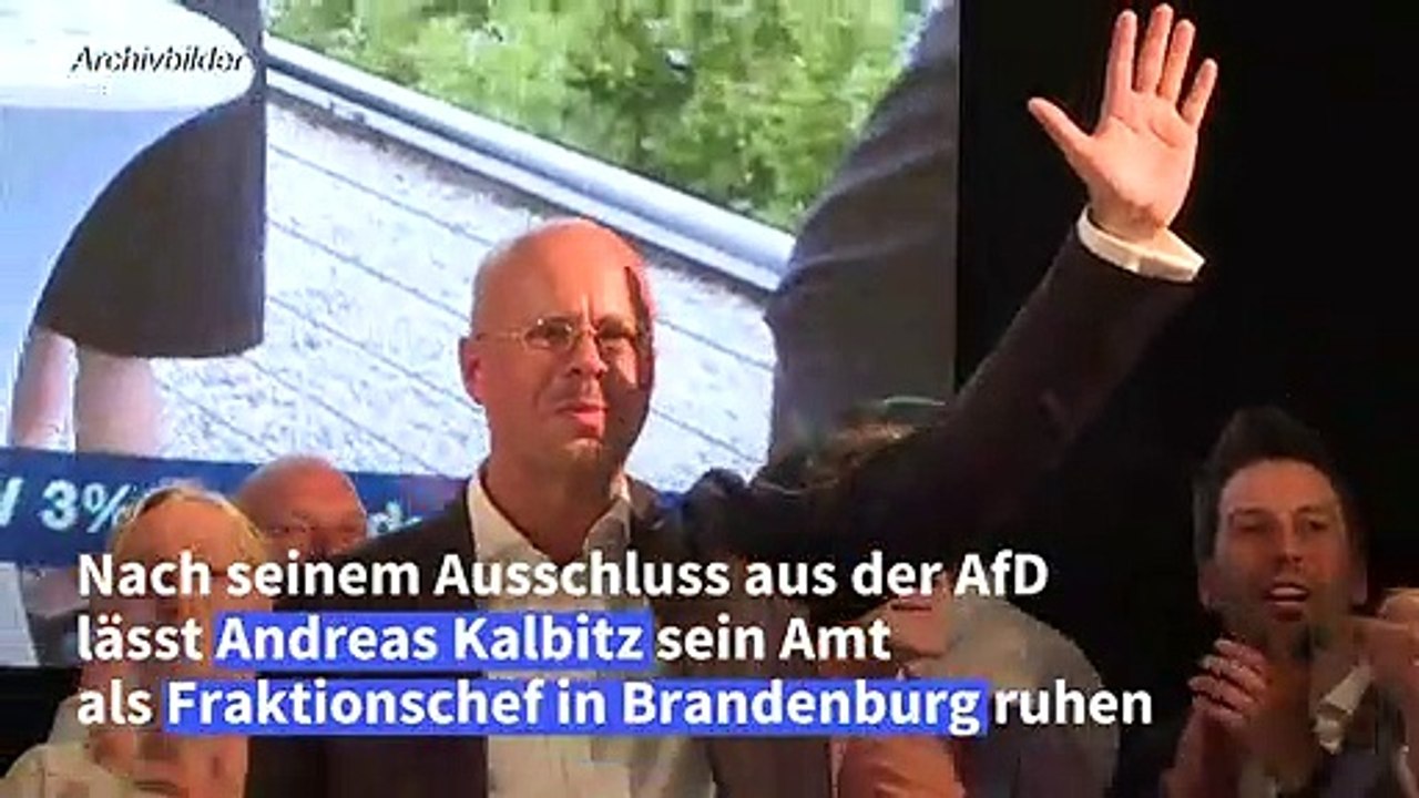 Kalbitz lässt Amt als AfD-Fraktionschef ruhen