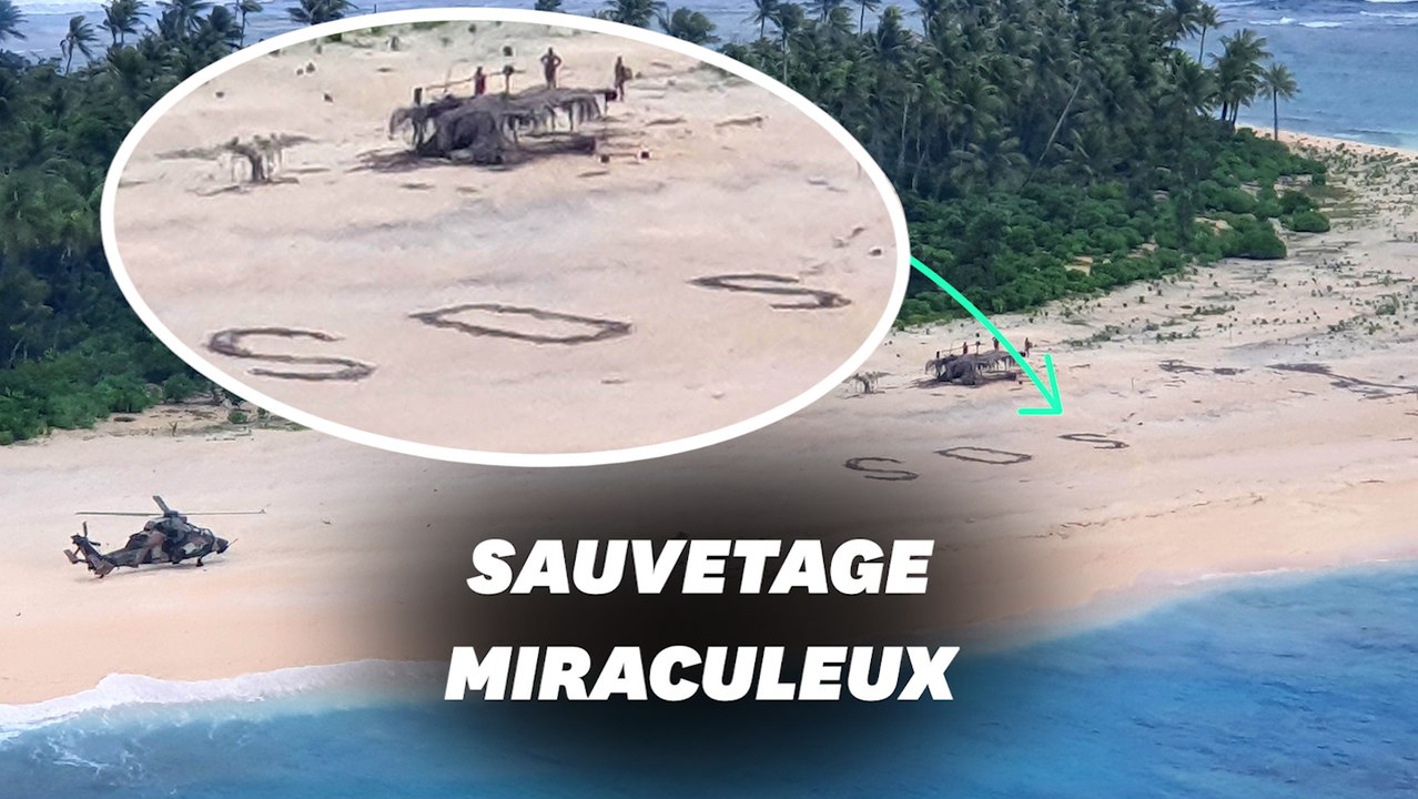 Trois naufragés sauvés grâce à leur "SOS" écrit sur la plage
