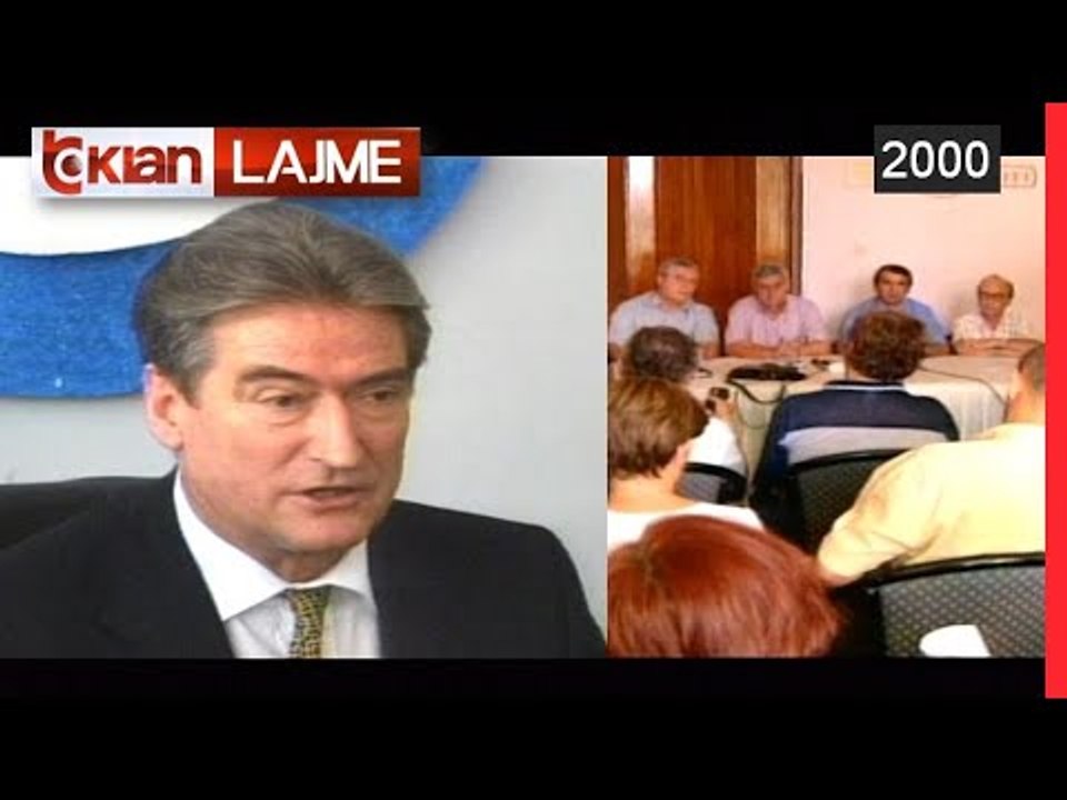 Sali Berisha dhe e Djathta e Bashkuar konference per shtyp (18 Gusht 2000)