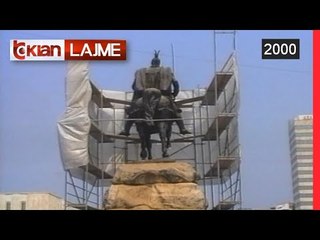 Riparimi i statujes se Skenderbeut perfshihet ne projektin "Kthim ne identitet" (16 Gusht 2000)