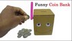 DIY Funny Coin Bank for Kids | How to Make Coin Bank Box From Cardboard | Cardboard Crafts for Kids | Cardboard Box Ideas