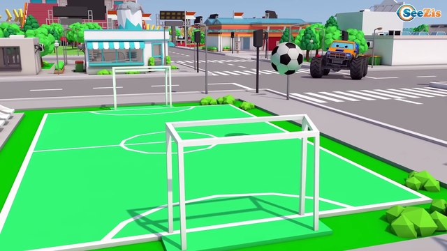 Dessin animé 3D en français pour les enfants de voitures monster truck Le Petit Voitures et Camions