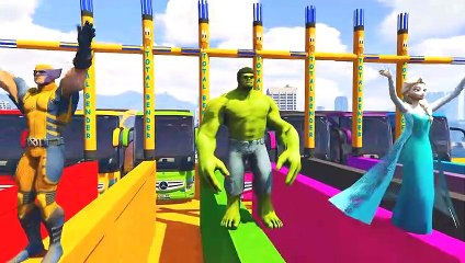 Comptines Bébé - Dessin Animé pour Enfant avec Bus et Voitures Colorées