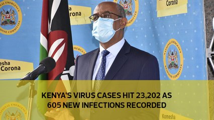 Kenya's virus cases hit 23,202 as 605 new infections recorded