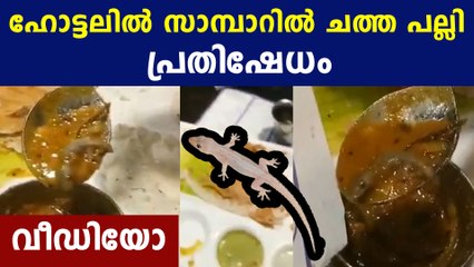Dead lizard found in hotel food | Oneindia Malayalam