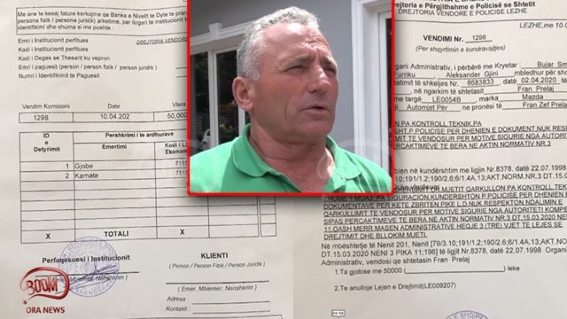 Boom - Policia Lezhë i pezulloi 6 muaj patentën, edhe pse akti-normativ i qeverisë e fali - 2020