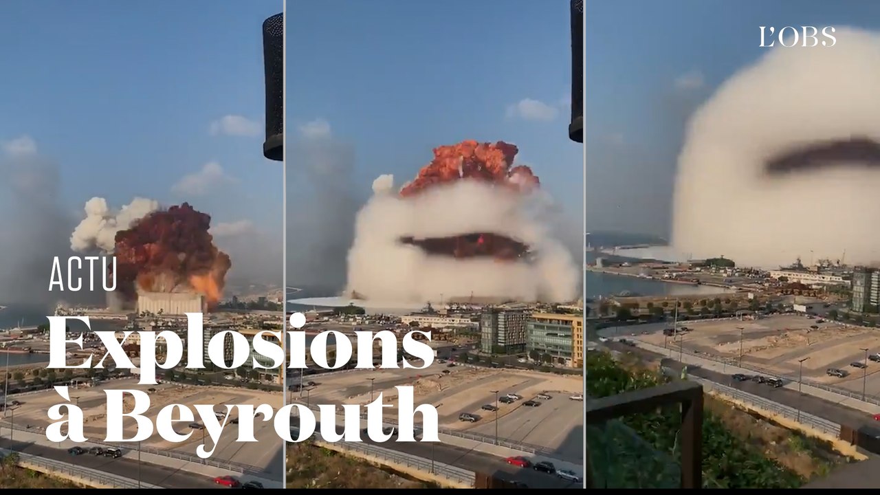 Les premières images des explosions à Beyrouth