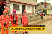 Extorcionadores balearon carro de la municipalidad de Villa María del Triunfo