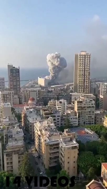 14 Vídeos de la Explosión en Beirut el Líbano, 4 de Agosto 2020.