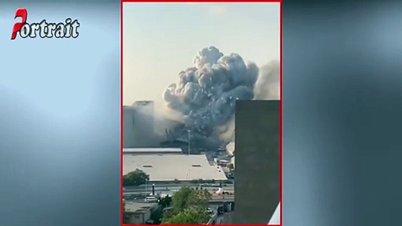 Extreme up-close Explosion in Beirut port