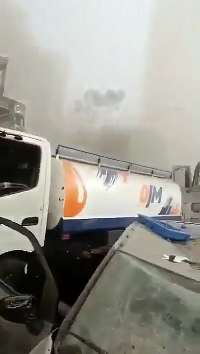Video grabado minutos despues de la Gigantesta Explosion en Beirut. 4 de Agosto 2020