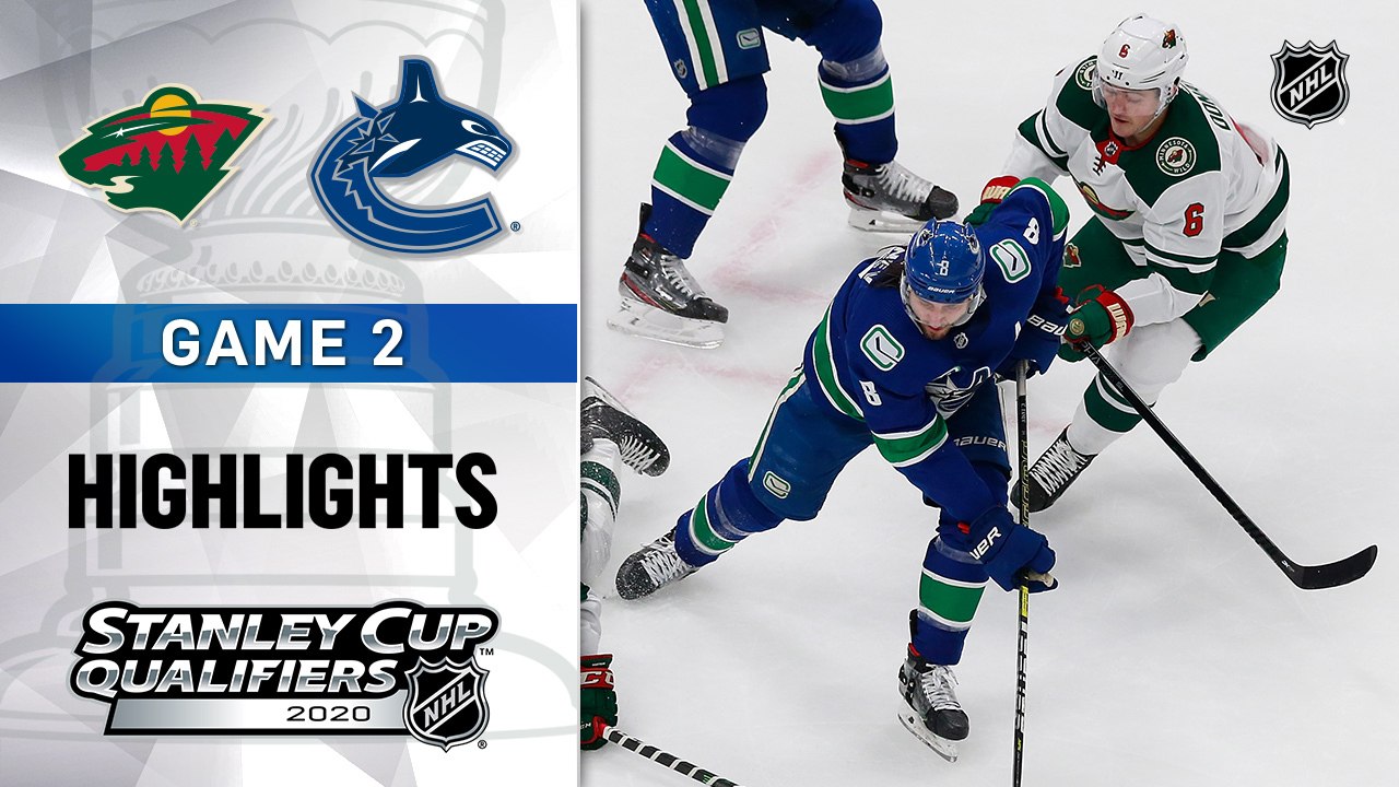 NHL Highlights | Wild @ Canucks 8/04/2020