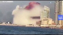 Lübnan: Beyrut limanında dehşete düşüren patlama anına ait görüntüler | İzle