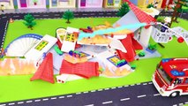 Escavadora, Carrinho de bombeiros, Caminhões de lixo para crianças - Crane Toys for kids