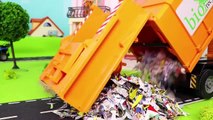 Escavadora, Carrinho de bombeiros, caminhão de lixo, Caminhões de lixo e carros - Excavator Toys