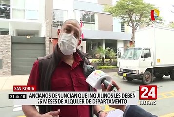 下载视频: San Borja: ancianos denuncian que sus inquilinos deben 26 meses de alquiler de departamento