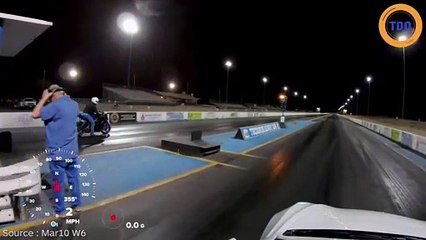 Course en départ arrêté : la Tesla Model 3 contre la Yamaha R6