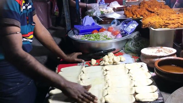 Amazing Street Food Paratha Roll Veg Paratha Roll