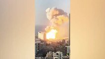 Beyrut’taki patlamanın ağır çekimde görüntüsü...