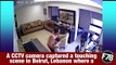F78News:  A CCTV camera captured a touching scene in #Beirut, Lebanon where a father picked up his son immediately after the explosion and tried to hide him in a safe place.