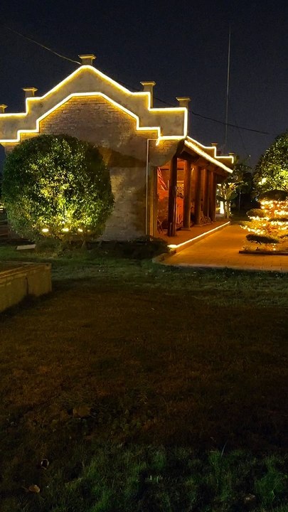 Glowing temple in Vietnam