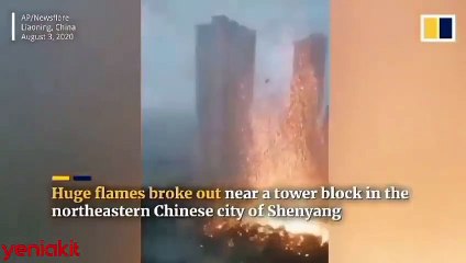 2020'de bunu da gördük! Çin'de ateş topu şeklinde yıldırım düştü