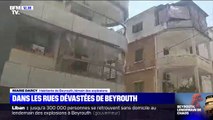 Cette habitante de Beyrouth nous montre les dégâts importants sur les immeubles de la ville