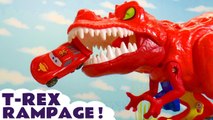 Dinosaur Rampage in this Hot Wheels Race Challenge with Disney Pixar Cars 3 Lightning McQueen and the PJ Masks with DC Comics Batman and The Joker in this Full Episode English Toy Story Race