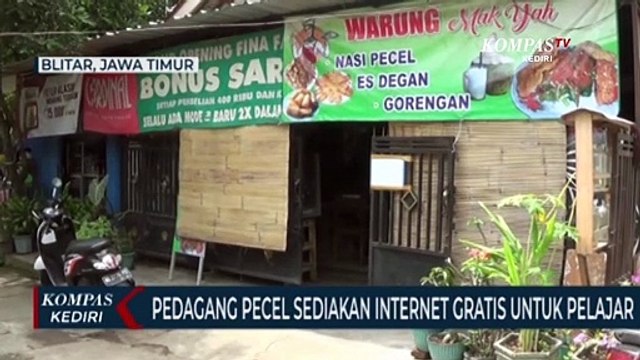 Pedagang Pecel Sediakan Internet Gratis Bagi Siswa Belajar Daring