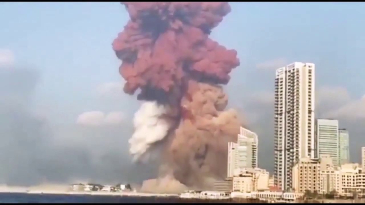 Beirut - Lebanon Explosion 14 Different Camera Angles: Footages of Massive Blast