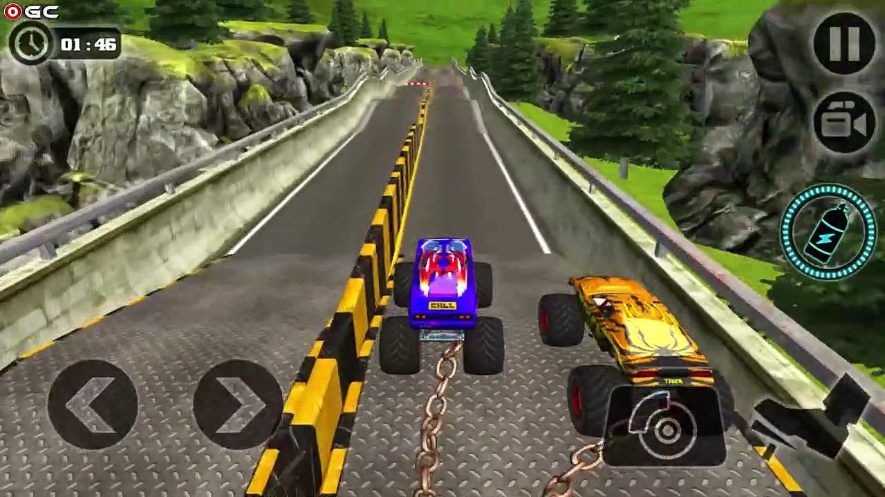 Chained Monster Truck Rivals Ramp Racing Stunts - 4x4 Giant Vehicle Car Game - Android GamePlay